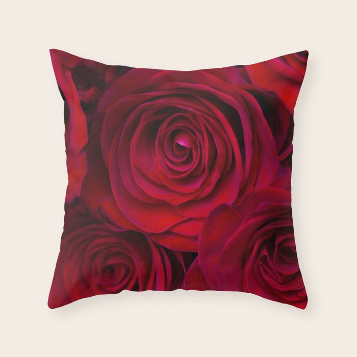 Red roses Throw Pillow Gallery Image 1