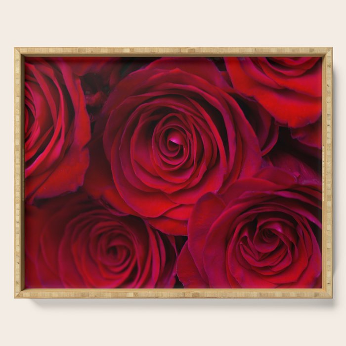 Red roses Serving Tray Gallery Image 1