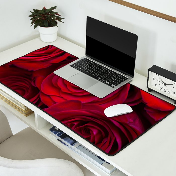 Red roses Desk Mat Gallery Image 2