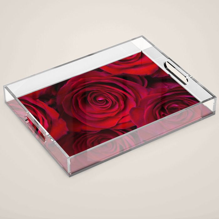 Red roses Acrylic Tray Gallery Image 1