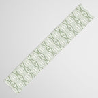 Wavy lines and tiny blooms - sage green tones pattern Table Runner Gallery Image 3