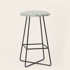 Wavy lines and tiny blooms - sage green tones pattern Stool Gallery Image 1
