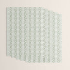 Wavy lines and tiny blooms - sage green tones pattern Wrapping Paper Gallery Image 3