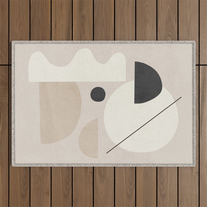 Abstract Minimal Shapes 25 Outdoor Rug Gallery Image 1