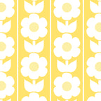 Vintage Floral Jonnty Flowers and Stripes Butter Yellow and White Cottage Stripes Coffee Mug Gallery Image 2