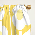 Vintage Floral Jonnty Flowers and Stripes Butter Yellow and White Cottage Stripes Window Curtain Gallery Image 2