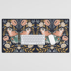 William Morris Butterfly - Midnight Garden Desk Mat Gallery Image 1