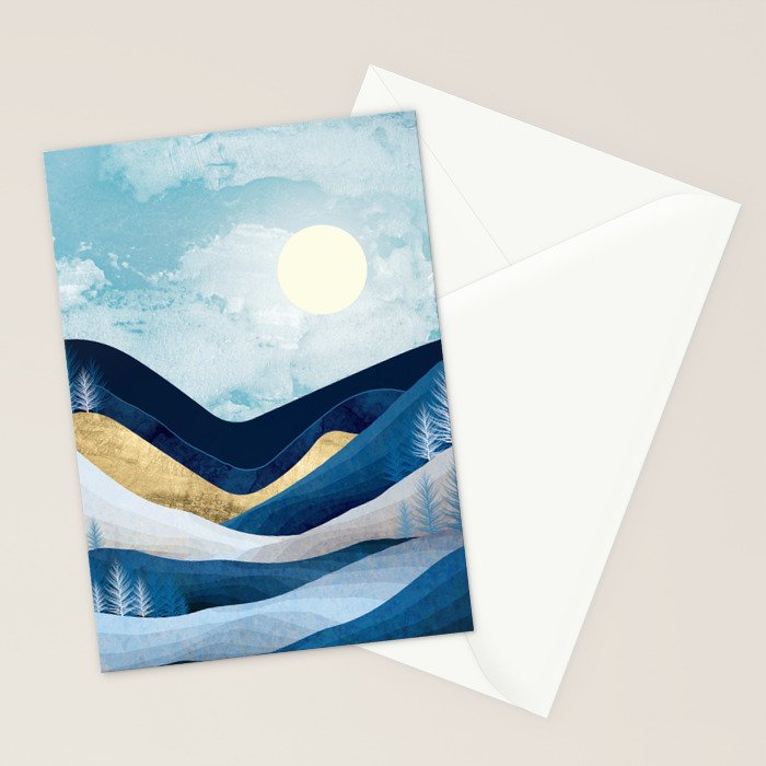 Moonlit Hills Stationery Card Gallery Image 2