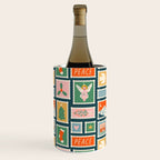 Vintage christmas postage stamp pattern Wine Chiller Gallery Image 3