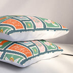 Vintage christmas postage stamp pattern Pillow Sham Gallery Image 3