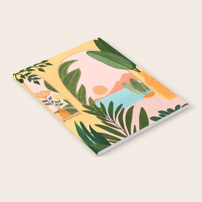 Moroccan Coast Tropical Sunset Scene Notebook Gallery Image 1