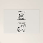 Inhale Exhale Pug Welcome Mat Gallery Image 1