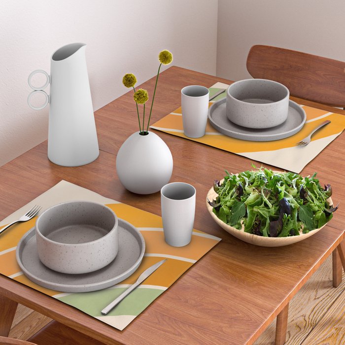 Retro curve Placemat Gallery Image 2