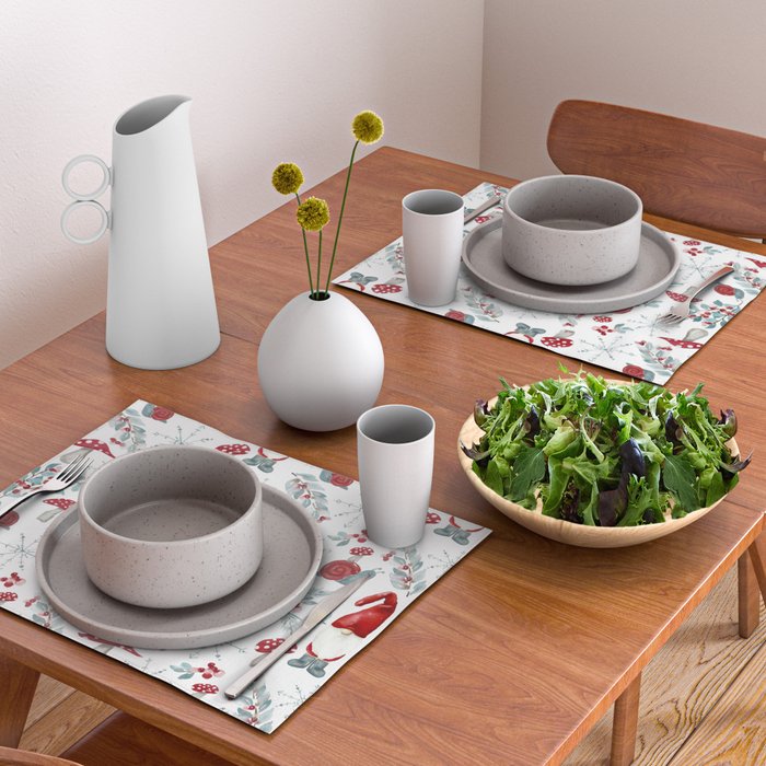 Gnome For The Holidays - Christmas Pattern Placemat Gallery Image 2