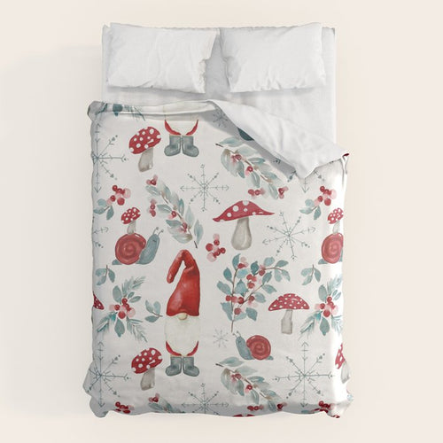 Gnome For The Holidays - Christmas Pattern Duvet Cover Gallery Image 6