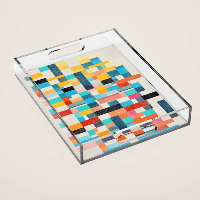 Colorful Retro Elements Acrylic Tray Gallery Image 1