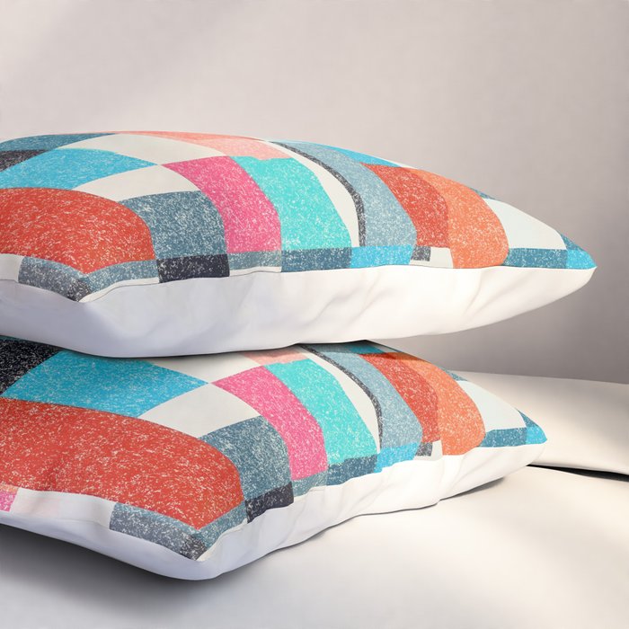 Colorful Retro Elements Pillow Sham Gallery Image 3