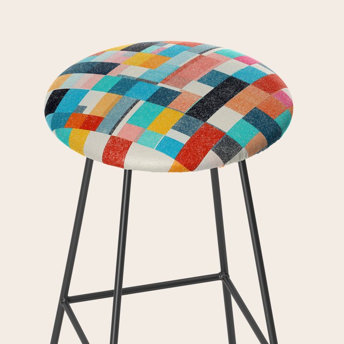 Colorful Retro Elements Stool Gallery Image 2