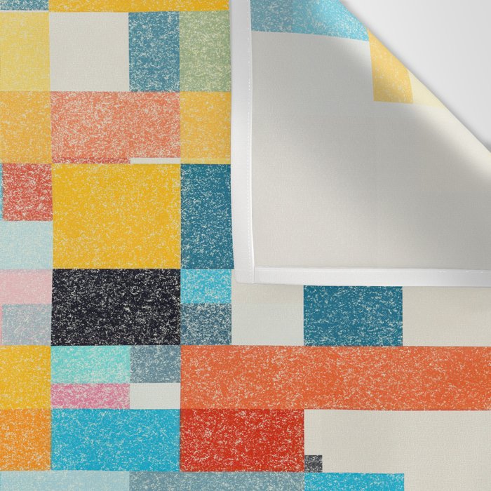 Colorful Retro Elements Wall Tapestry Gallery Image 3