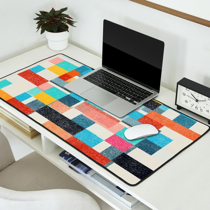 Colorful Retro Elements Desk Mat Gallery Image 2