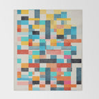 Colorful Retro Elements Throw Blanket Gallery Image 2