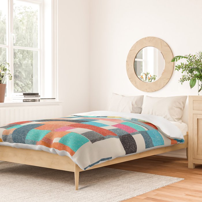 Colorful Retro Elements Duvet Cover Gallery Image 2