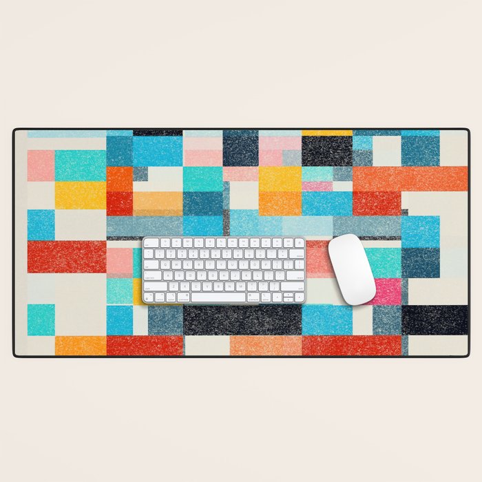 Colorful Retro Elements Desk Mat Gallery Image 1