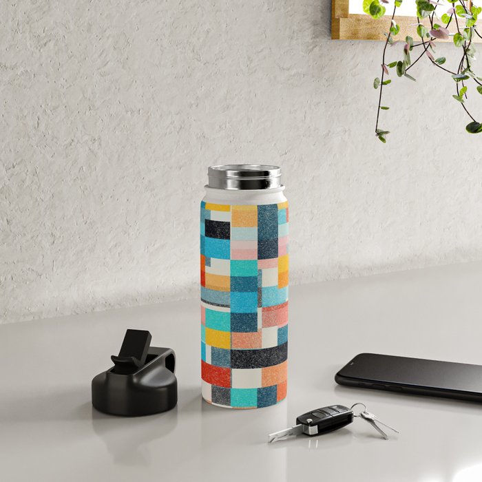 Colorful Retro Elements Water Bottle Gallery Image 4