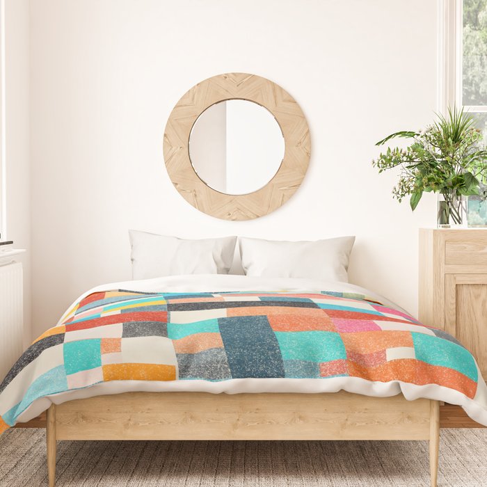 Colorful Retro Elements Duvet Cover Gallery Image 3