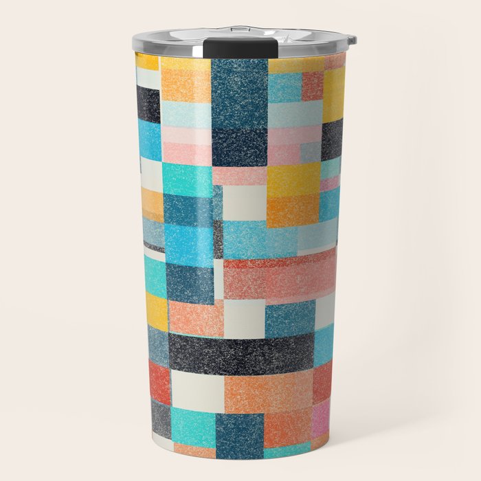 Colorful Retro Elements Travel Mug Gallery Image 1