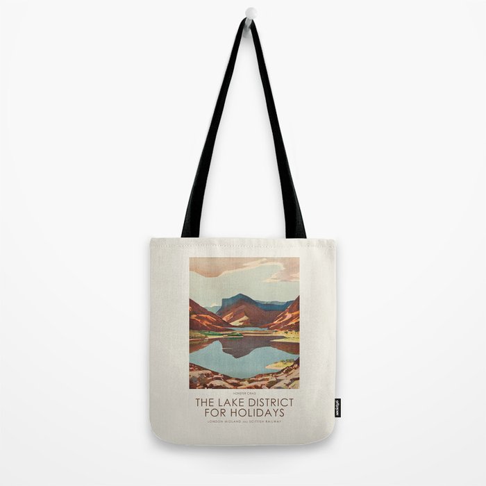 English vintage travel poster - The Lake District for holidays, 1930s Tote Bag Gallery Image 2