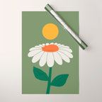 Cat and Plant 63 Blossom Day Wrapping Paper Gallery Image 1
