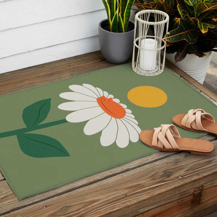 Cat and Plant 63 Blossom Day Outdoor Rug Gallery Image 2