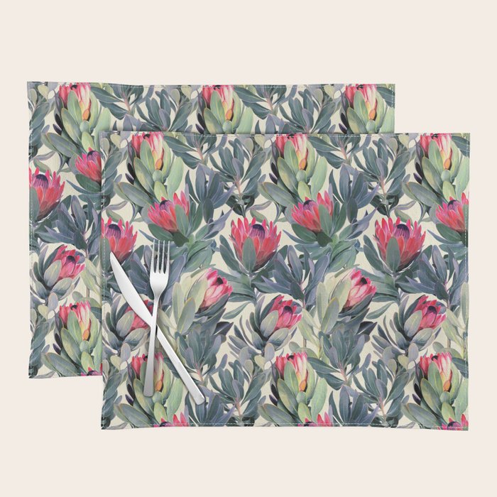 Painted Protea Pattern Placemat Gallery Image 1