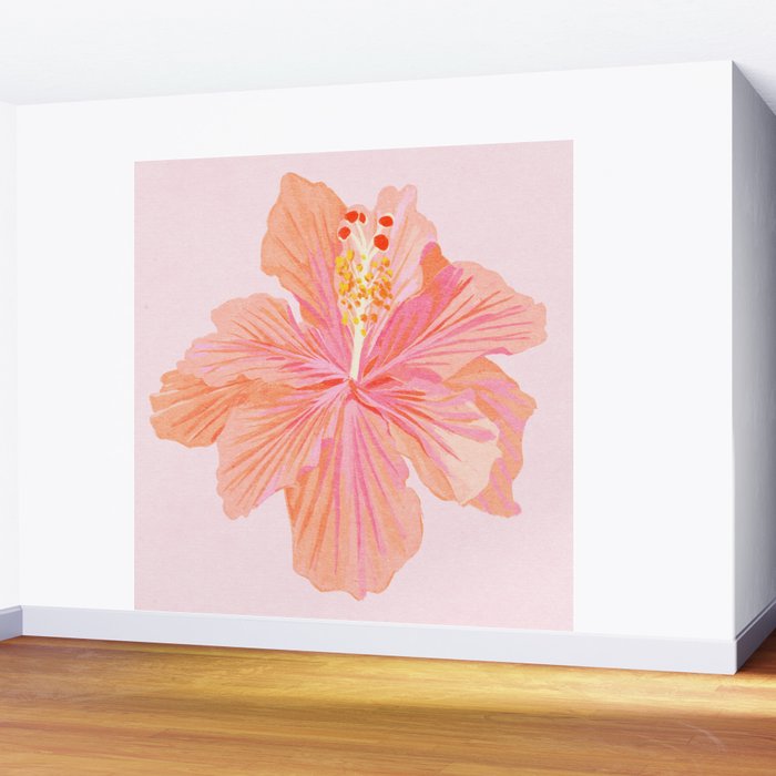 Hibiscus Flower Wall Mural Gallery Image 2