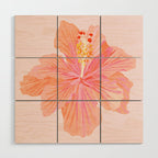 Hibiscus Flower Wood Wall Art Gallery Image 1