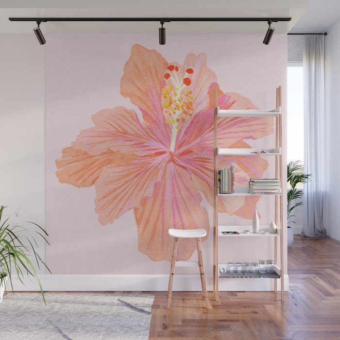 Hibiscus Flower Wall Mural Gallery Image 1