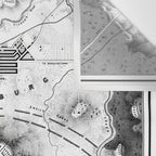 Vintage Map of The Gettysburg Battlefield (1863)BW Wall Tapestry Gallery Image 3