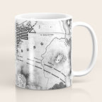 Vintage Map of The Gettysburg Battlefield (1863)BW Coffee Mug Gallery Image 1