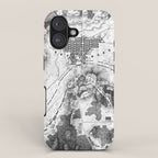Vintage Map of The Gettysburg Battlefield (1863)BW iPhone Case Gallery Image 1