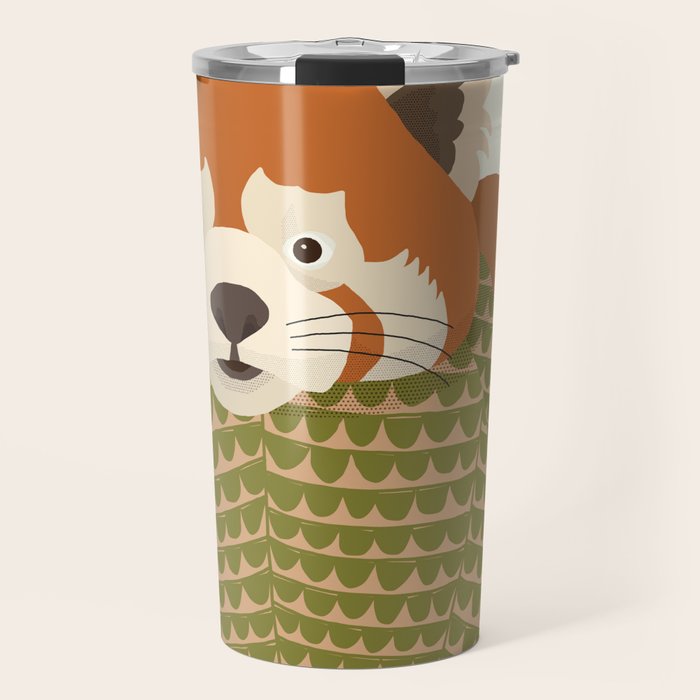 Whimsical Red Panda Travel Mug