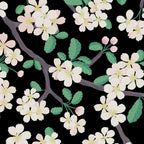 Apple Blossom Pattern on Black Coffee Mug Gallery Image 2