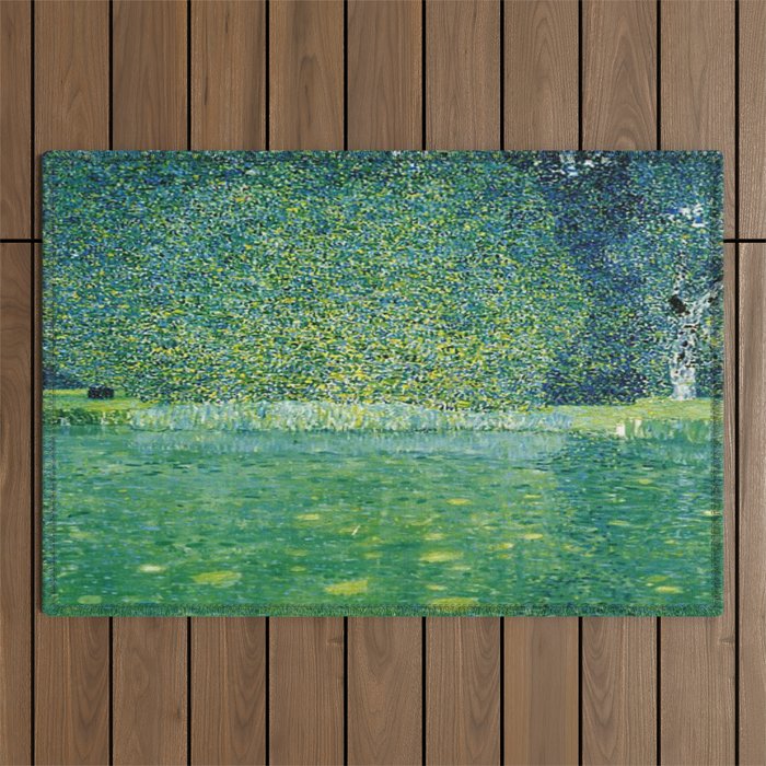 Gustav Klimt , Pond of Schloss Kammer on Attersee Outdoor Rug Gallery Image 1