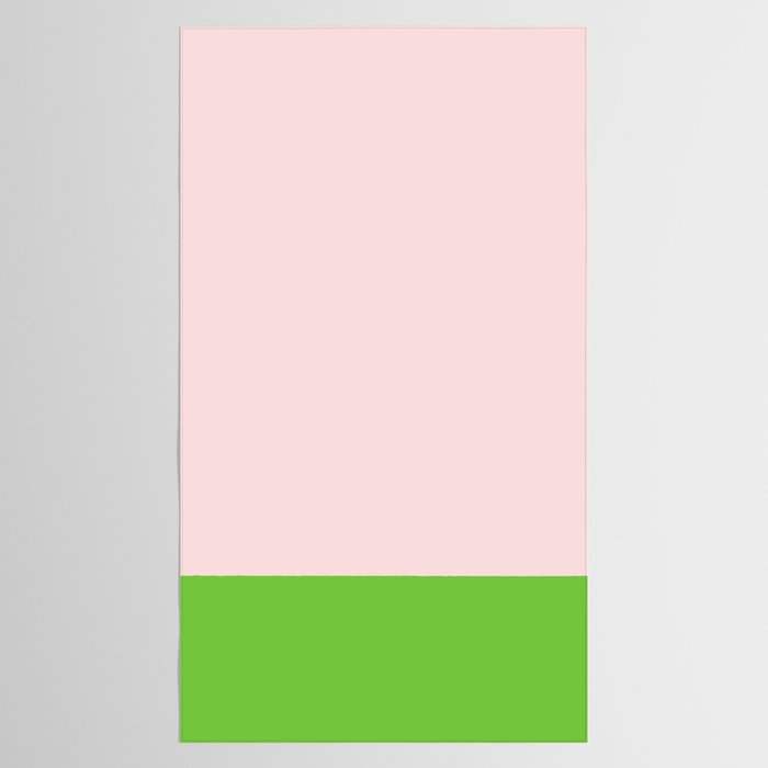 Lime Green and Pale Pink Fresh Minimalist Color Block Tablecloth Gallery Image 2