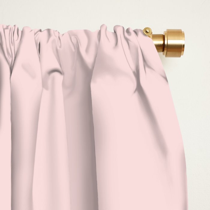 Lime Green and Pale Pink Fresh Minimalist Color Block Window Curtain Gallery Image 2