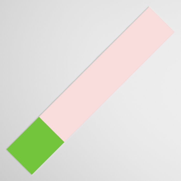 Lime Green and Pale Pink Fresh Minimalist Color Block Table Runner Gallery Image 3