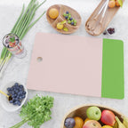 Lime Green and Pale Pink Fresh Minimalist Color Block Cutting Board Gallery Image 2