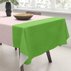 Lime Green and Pale Pink Fresh Minimalist Color Block Tablecloth Gallery Image 3