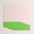 Lime Green and Pale Pink Fresh Minimalist Color Block Wrapping Paper Gallery Image 3