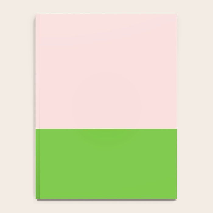 Lime Green and Pale Pink Fresh Minimalist Color Block Notebook Gallery Image 4